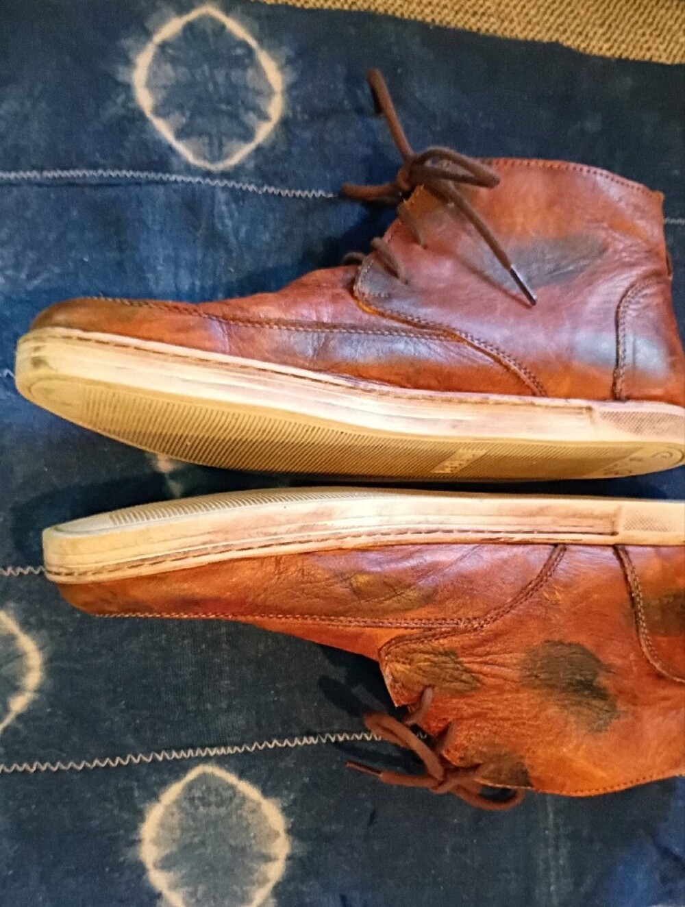 BED|STU Men's Cognac Leather Lace-Up Boots - Picture 6 of 15